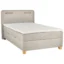 Moderano Boxspringbett MODERANO in Creme, Liegefläche 100x200 cm – mit Bettkasten, Bonellfederkern