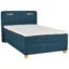 Moderano Boxspringbett MODERANO in Dunkelblau, Liegefläche 100x200 cm – mit Bettkasten, Bonellfederkern