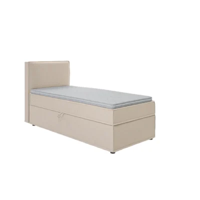S - Style Möbel Boxspringbett ECLIPSE in Beige, Liegefläche 90x200 cm – mit Bettkasten