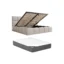 Vente - Unique Boxspringbett DAMADO in Beige, Liegefläche 221x170 cm – mit Bettkasten