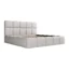 Vente - Unique Boxspringbett DAMADO in Hellgrau, Liegefläche 224x190 cm – mit Bettkasten